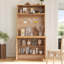 Garde-manger compact Topmax, buffet de 69 po de hauteur avec huche et poste de travail pliable, armoire de rangement multifonctionnelle avec tablette réglable et prise de courant pour la salle à manger et le salon-486500651