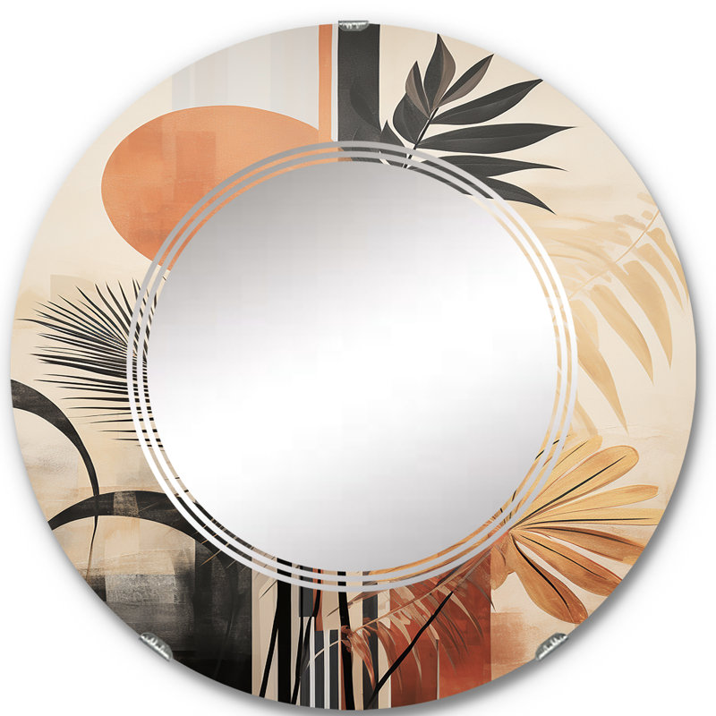 Jacksonia - Miroir mural moderne rond, 24 po x 24 po