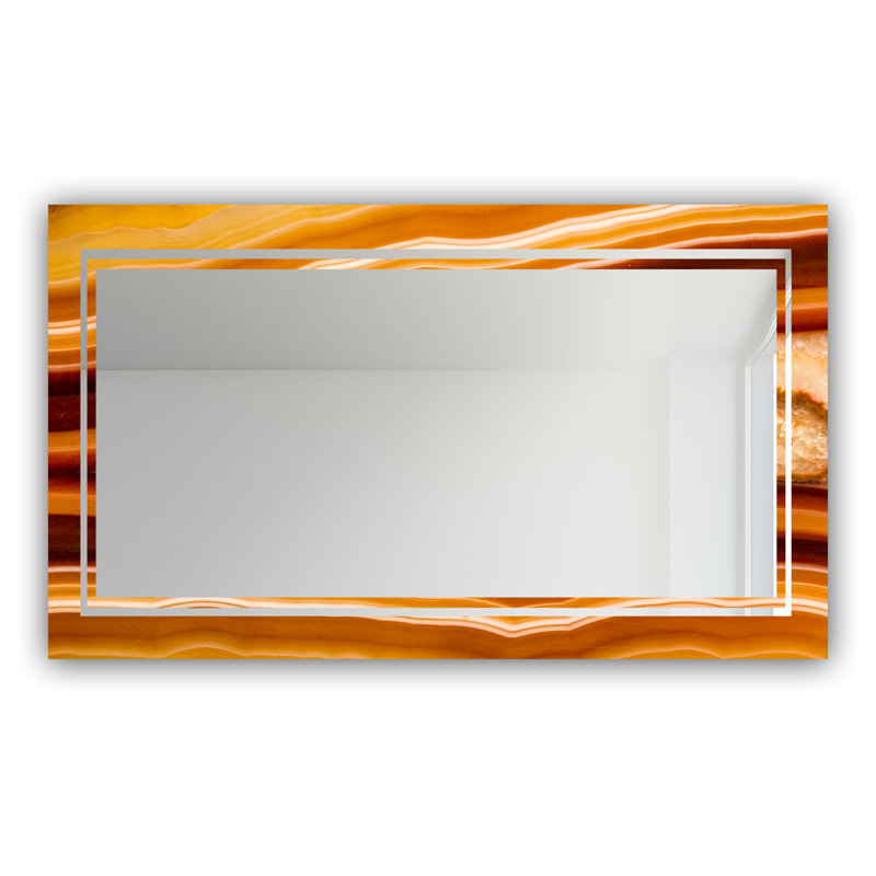 Miroir de salle de bain Glam, H 32 po x l 24 po, Géode marbrée