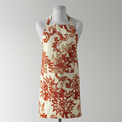 Printed Cotton Kitchen Apron with Pockets Adjustable