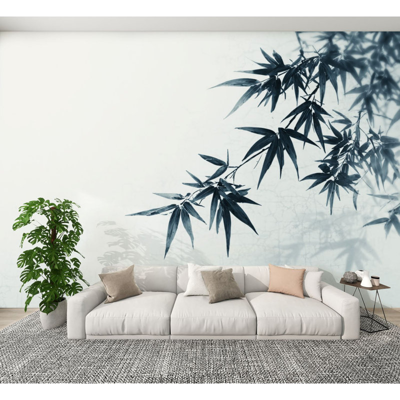 Peel and Stick papier peint serein bambou Grove ombre subtile peinture 100 "H x 144" l murale auto-adhésive pour bureau personnel