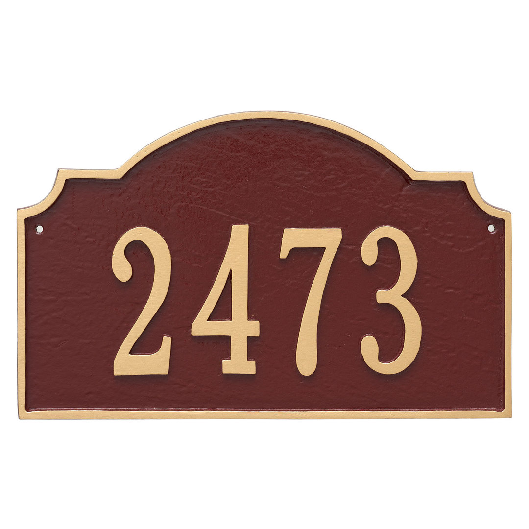 Vanderbilt Standard One Line Address Sign Plaque Montague Metal Products Inc. 