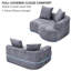 Chaise longue rembourrée en L Boneless-1833104608