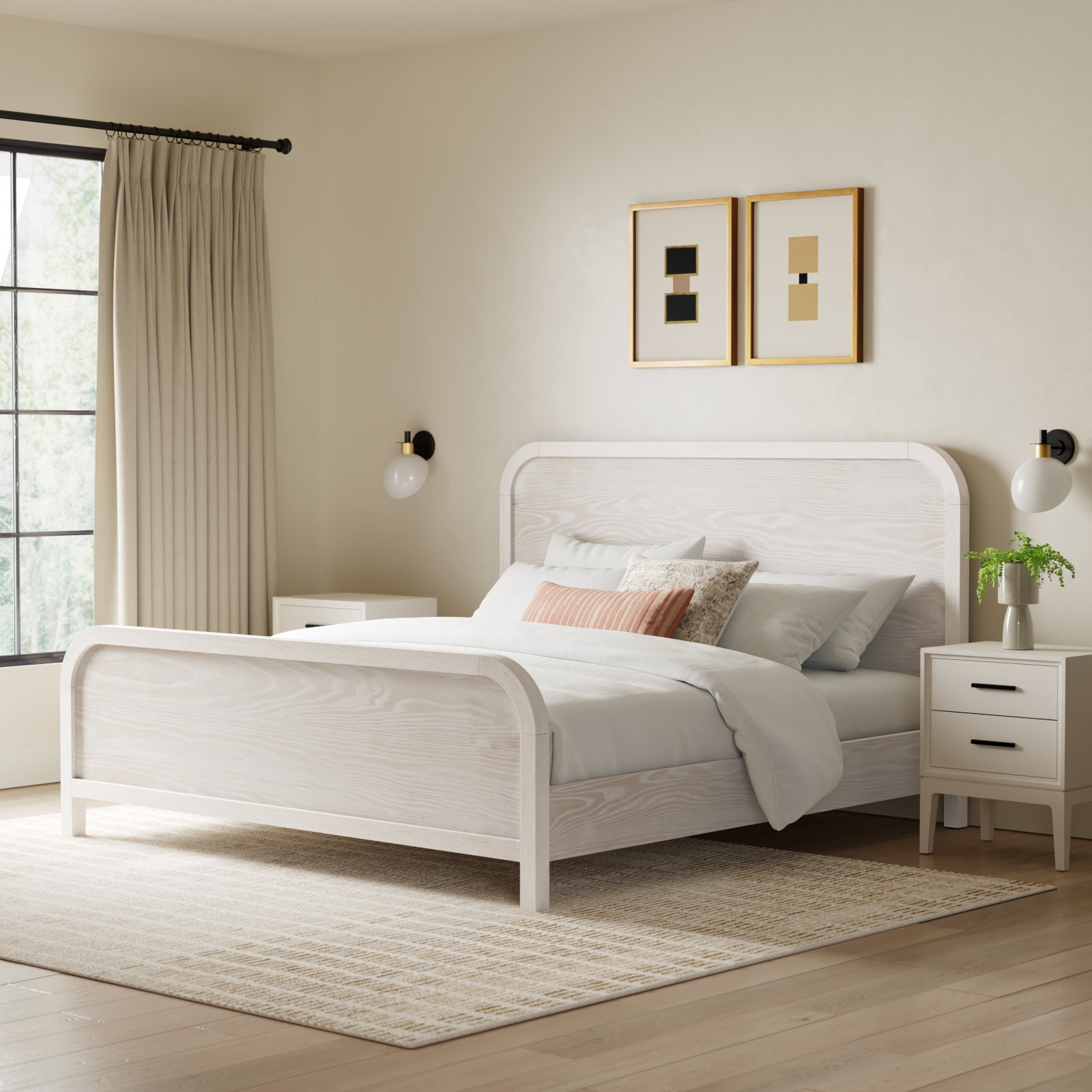 Essie Bed, California King, White