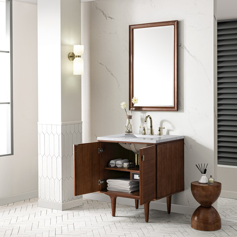 Amberly 30'' W Single Vanity, Victorian Silver, 8" Widespread, 30"
