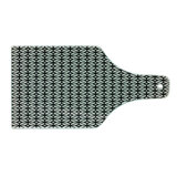 Ambesonne Geometric Tempered Glass Cutting Board Rhombuses Crossing Lines Charcoal Grey Eggshell