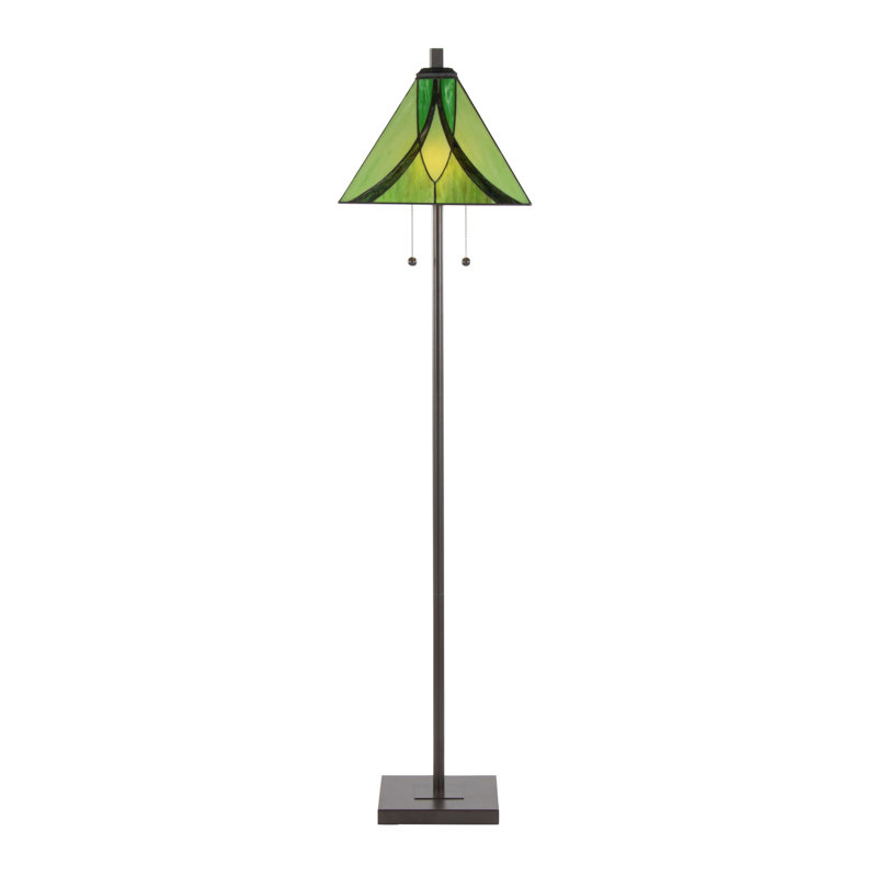 Floor Lamp, Bronze/Green