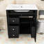 Modern Wooden Freestanding Single Bathroom Vanity with Ample Storage and Ceramic Sink-1883941689