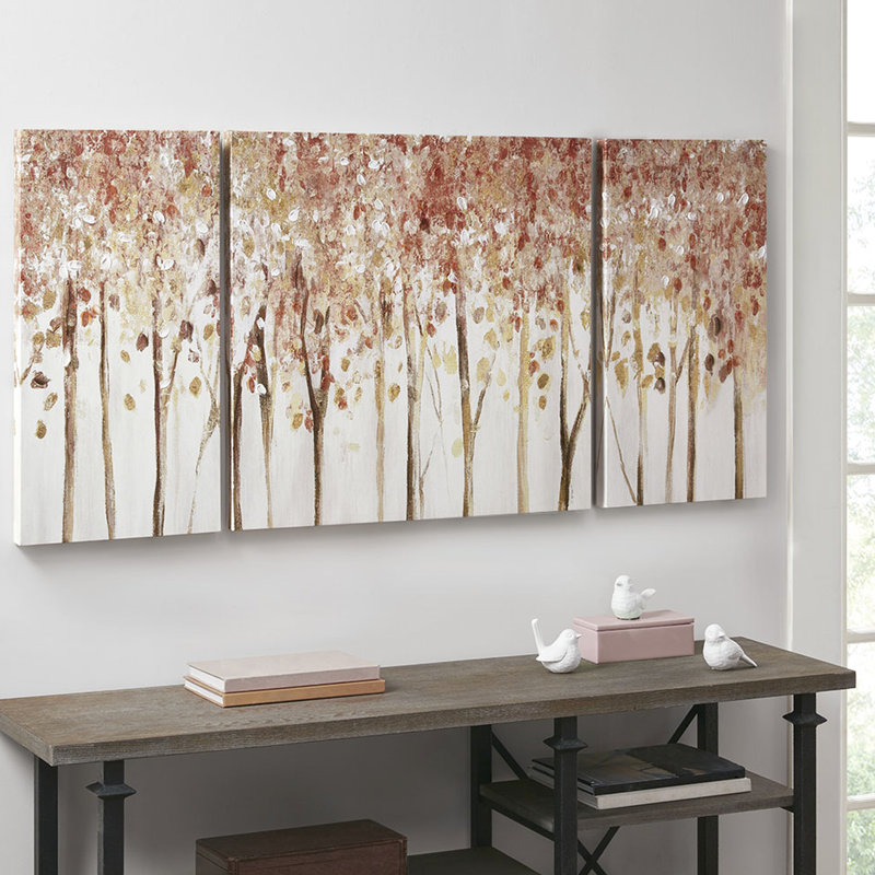 Triptych 3-piece Textured Canvas Wall Art Set