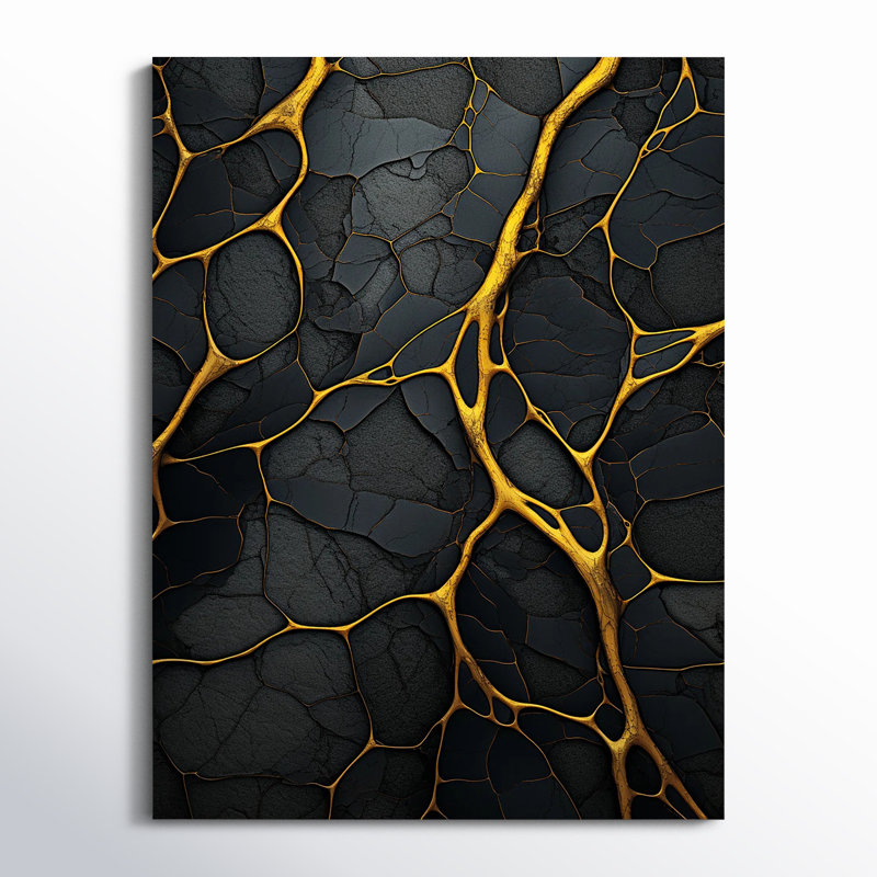 «Volcano Volcanic Veins I» sur métal, H 40 po x l 30 po