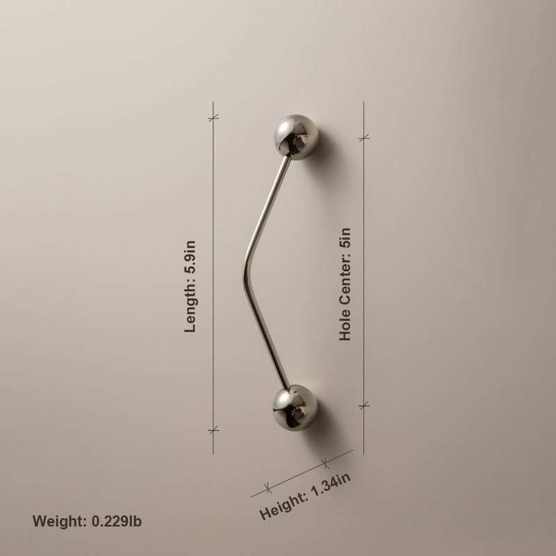 Poignée d'armoire 5 po, 5", Emballage de 4
