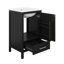 Armoire de rangement en bois 18 po avec lavabo en céramique, ensemble de meuble-lavabo simple autoportant avec un tiroir et une tablette de rangement-1046285982