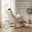 Fauteuil à bascule doux et rembourré avec structure robuste et durable, dossier haut ergonomique et accoudoirs rembourrés, supporte jusqu'à 250 lb