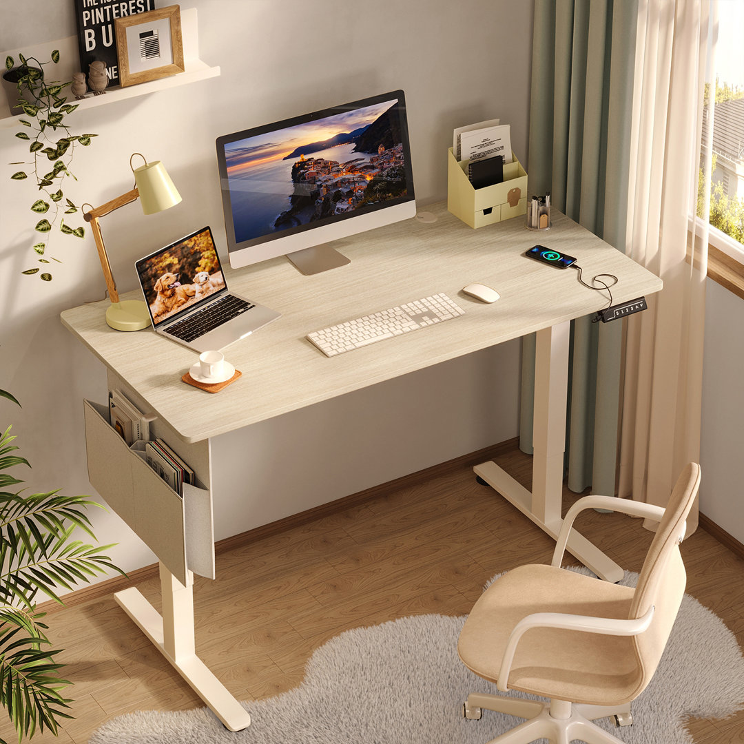 Seilles 55.1" W Height Adjustable Standing Desk The Twillery Co.® 