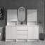 Ensemble de meuble-lavabo 72 "- Lavabo en résine avec 4 unités de rangement blanc
