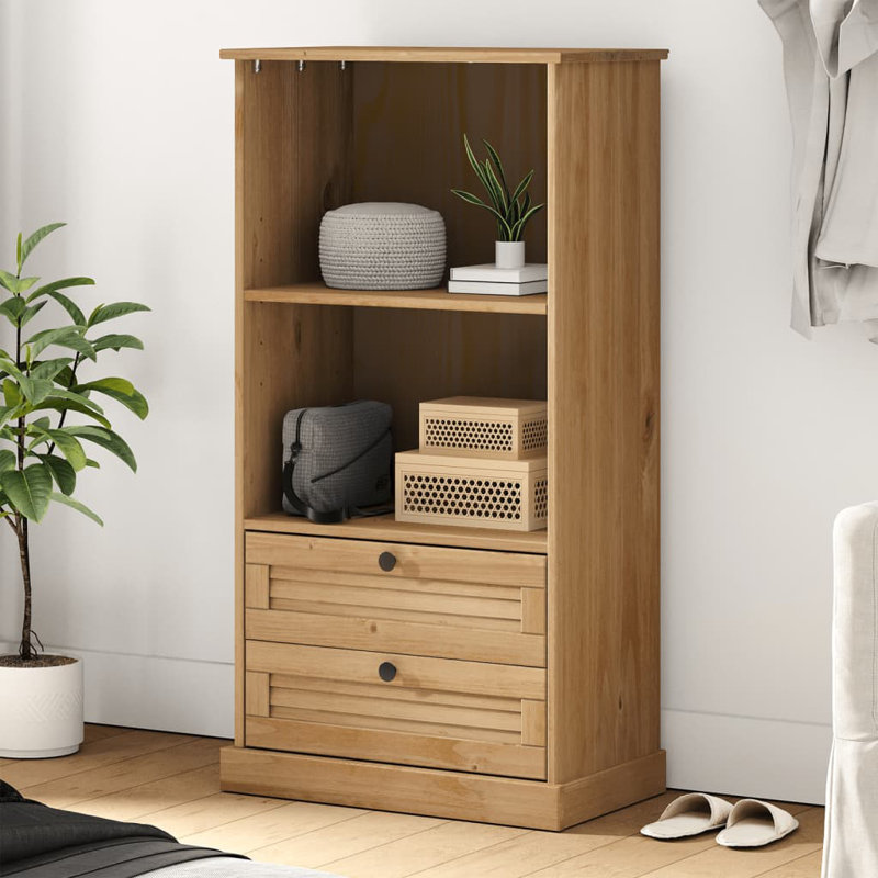 114.50cm H x 60cm W Standard Bookcase, Brown