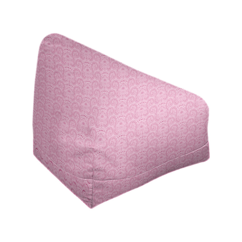 Sac de pois Leffel, H 27 po x L 30 po x P 25 po, Housse de pouf, Rose pastel