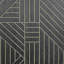Décoration murale géométrique en bois noir