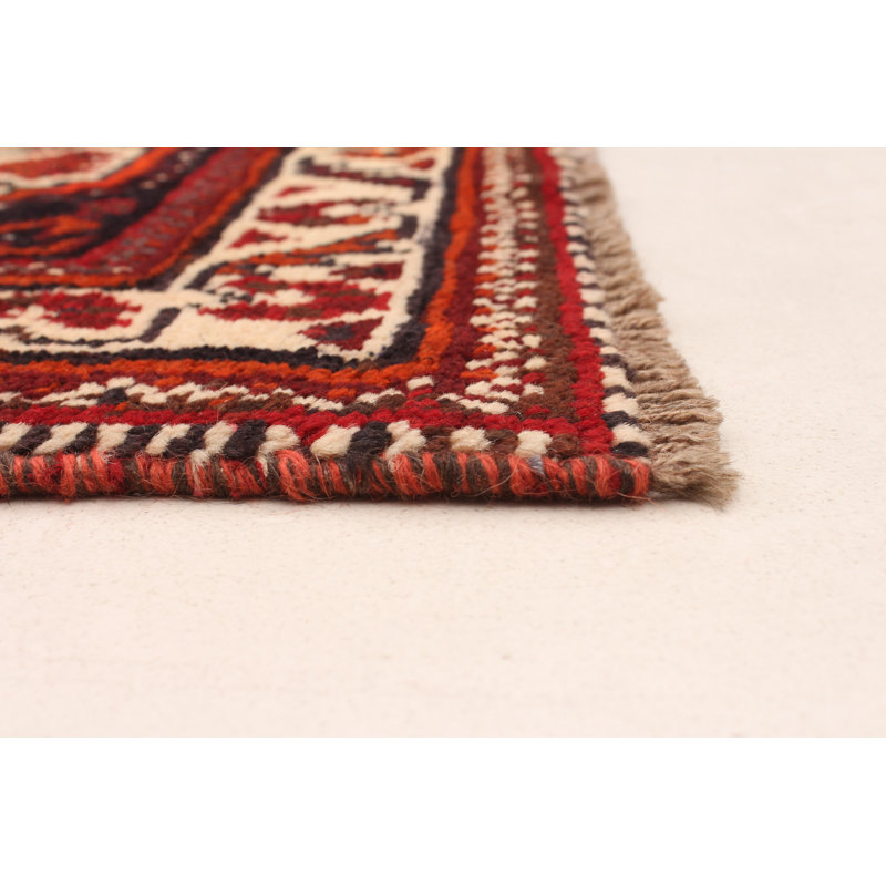 Evey One-of-a-Kind Rectangle 7'3" X 9'10" 1990s Wool Area Rug in Red