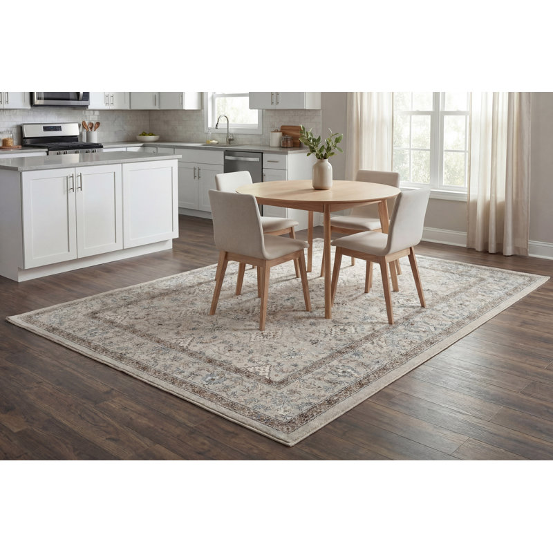 ANCIENT GARDEN 5.3X7.7 57276-9295 CREAM/BEIGE, Rectangle 5'3" x 7'7"