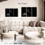 Ensemble de 3 pièces d'éléphant sur toile monochrome-1052953846
