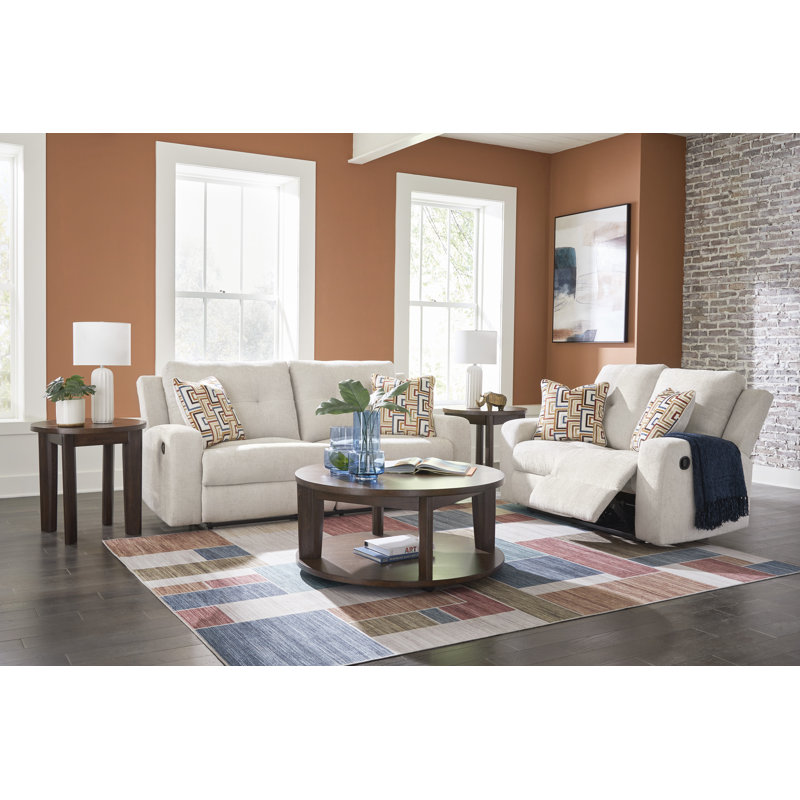 Agostini Reclining Loveseat, Beige