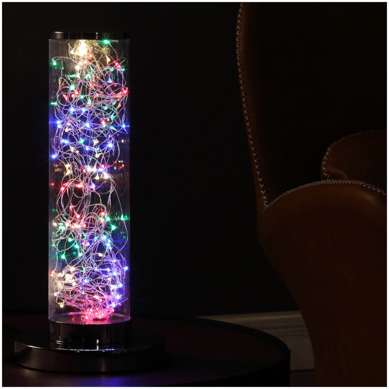 13-Inch Exposed Multi-Coloured Rope LED Namiri Column Table Lamp