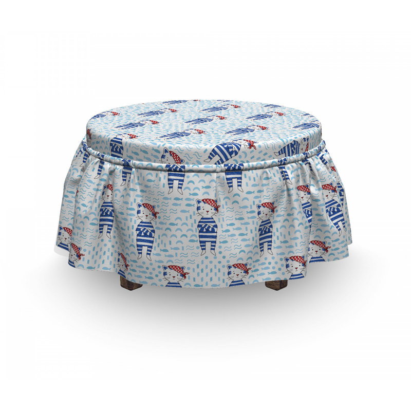 Ensemble de housse pour repose-pieds à coussin de boîte 2 pièces pour chat marin