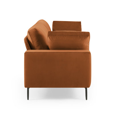 Etta 214.1Cm Velvet Square Arms Sofa