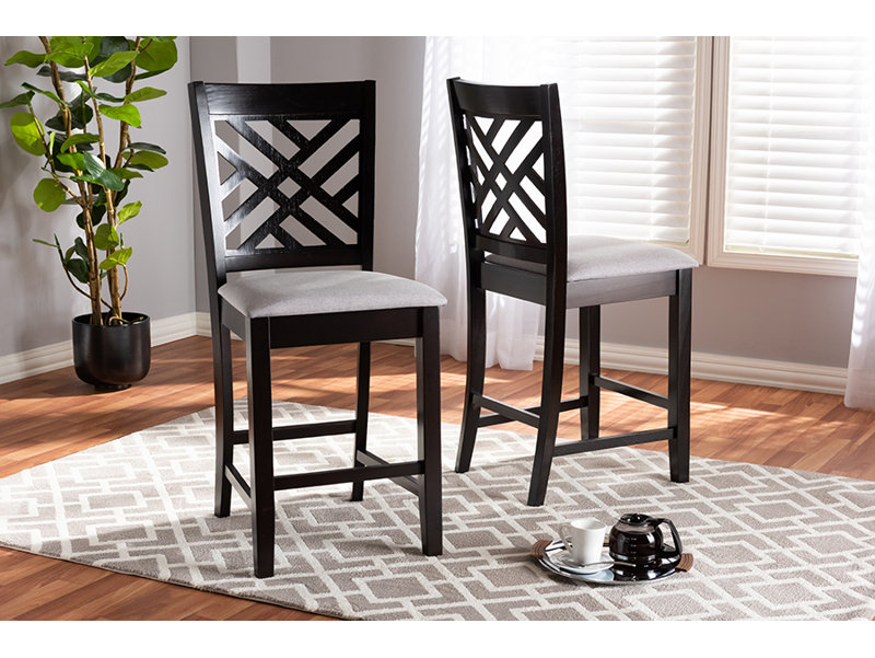 Tabouret de comptoir 25 po Hewlett, Lin gris