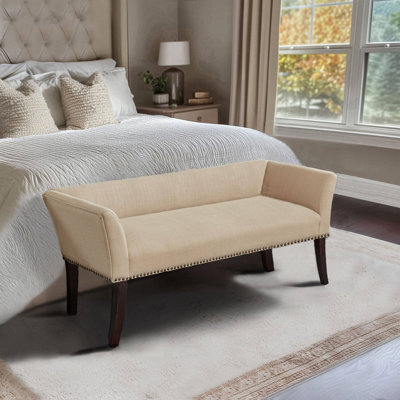 Alfordsville 49.5” Wide Upholstered Nailhead Bench