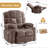Oversized Massage Swivel Recliner Chair With Lumbar Heating For Living Room Rocker Recliner With Cup Holders And USB Charge Port, For Adult-1898071950