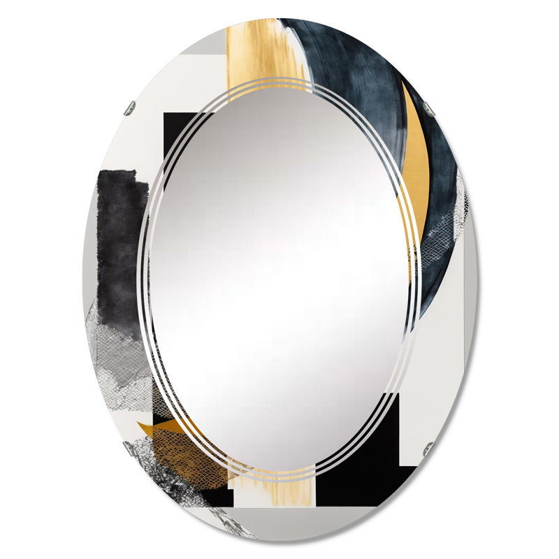 Miroir mural Quintilia Glam Art Deco Abstract I, 30 po x 20 po