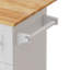 Chariot pour îlot de cuisine 43,31 po - plateau extensible, 2 armoires + 3 tiroirs + supports