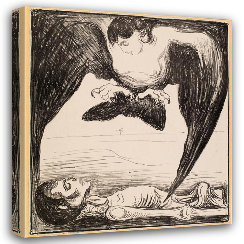 "Harpy" par Edvard Munch - Art sur toile tendue avec châssis, H 40 po x l 28 po