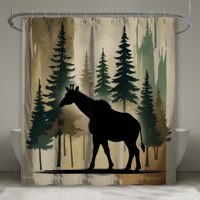 Rideaux de douche Girafe Silhouette