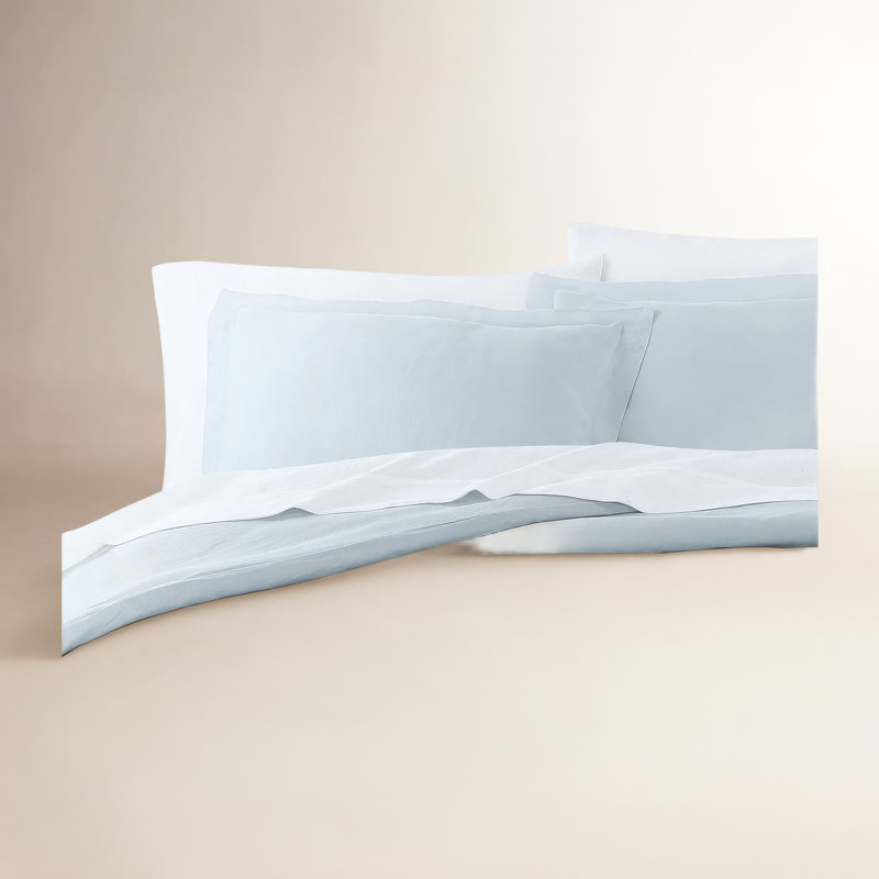 Ensemble de draps Frazier, Ensemble de draps pour très grand lit avec 2 taie, Bleu