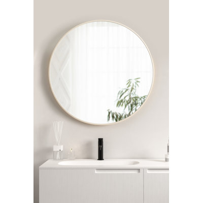 Miroir rond en métal Anacleta