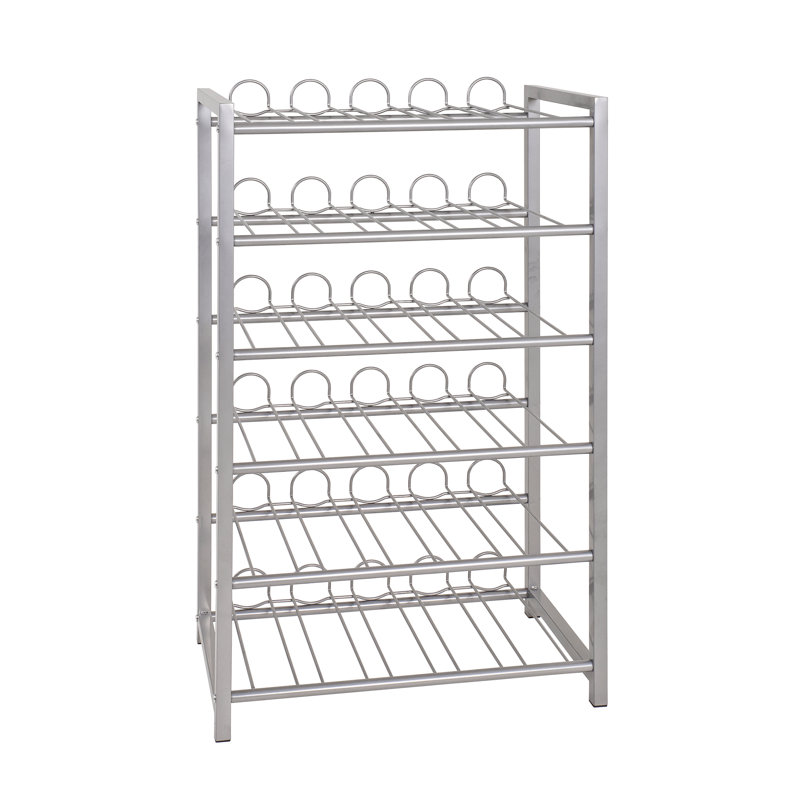 54 Bottle Floor Wine Bottle Rack in Aluminium