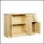 Buffet moderne en chêne avec rangement spacieux, idéal pour le vestibule et la salle à manger, d'une longueur de 43,3 pouces-371103485