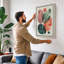 Geometric Leaf Forms Modern - Wrapped Canvas-1728965099-1728965108