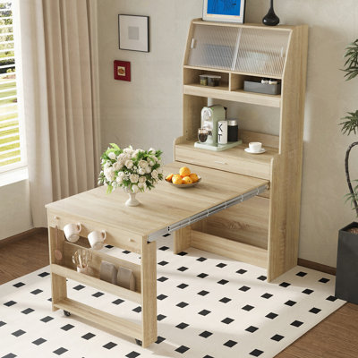 Foldable Dining Table with Buffet