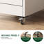 Classeur vertical à 5 tiroirs, roulettes pour la mobilité, rangement en métal de format A4 / lettre / légal, blanc, P 17,71 po x l 15,49 po x H 62,26 po, verrouillage sécurisé, documents de construction entièrement en acier, verrou, construction-2055164236
