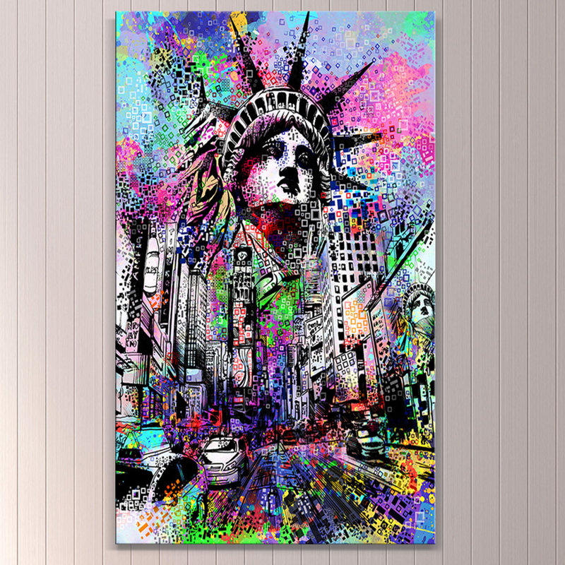 Temps-impression sur toile tendue, H 60 po x l 36 po x P 1,5 po