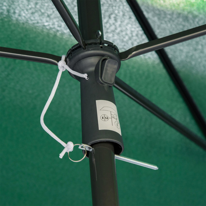 Britnei 198cm X 130cm Rectangular Tilt Market Parasol, Green