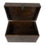 Grand coffre brun antique colonial