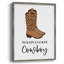 «What Cookin 'Cowboy», reproduction encadrée - bois massif-851873052