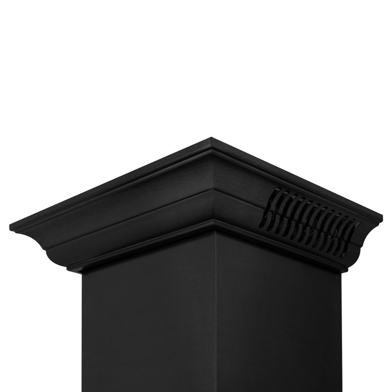 36" 400 CFM Ductless Wall Mount Range Hood, Black Stainless Steel