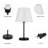 15.4 Inch Tall Table Lamps with Metal Base&Fabric Lamp Shade