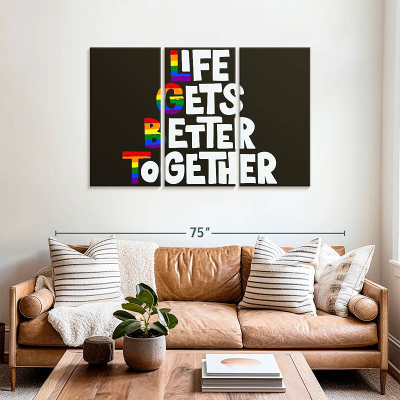 Tergel Life Gets Better Together, H 36 po x l 57 po
